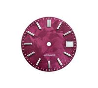 Saharuse 1 pz 28.5mm Sakura Quadrante No Lume Accessori for Orologi Nessuna Data for NH35 NH36 Movimento Meccanico Automatico SKX007(Rose Red,Gold Index 3o Clock)