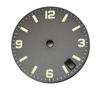 Saharuse 1 pz Sterile 28.6mm Quadrante Dell'orologio Nero/Blu 3.8 Ore Data Finestra Verde Luminoso Movimento Automatico Accessori Parti(Style 3)