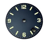 Saharuse 1 pz Sterile 28.6mm Quadrante Dell'orologio Nero/Blu 3.8 Ore Data Finestra Verde Luminoso Movimento Automatico Accessori Parti(Style 2)
