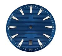 Saharuse 1 pz Sterile 33.5mm Quadrante Dell'orologio Nero/Bianco/Blu 6 in Punto Data Finestra Luminosa Movimento Automatico Accessori Parti(Blue 2)