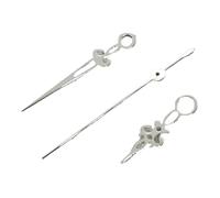Saharuse 1 set di lancette for orologio 14 * 12,5 * 8,5 non luminose, argento, oro, for movimento NH35 NH36 7S26 7S36 4R35 4R36, accessori for orologi(Silver)