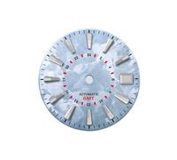 Saharuse 1pc 28,5 mm quadrante dell'orologio Serie Sakura Texture Facce Accessori for Movimento NH34 GMT(Ice Blue redGMT,Greene lume No Logo)