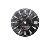 Saharuse 1pc 28,5 mm quadrante dell'orologio Serie Sakura Texture Facce Accessori for Movimento NH34 GMT(Black orangeGMT,Greene lume No Logo)