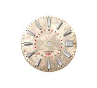 Saharuse 1pc 28,5 mm quadrante dell'orologio Serie Sakura Texture Facce Accessori for Movimento NH34 GMT(Yellow redGMT,Blue lume No Logo)