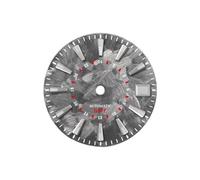 Saharuse 1pc 28,5 mm quadrante dell'orologio Serie Sakura Texture Facce Accessori for Movimento NH34 GMT(Grey redGMT,Greene lume No Logo)