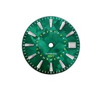 Saharuse 1pc 28,5 mm quadrante dell'orologio Serie Sakura Texture Facce Accessori for Movimento NH34 GMT(Green yellowGMT,Blue lume No Logo)
