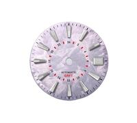 Saharuse 1pc 28,5 mm quadrante dell'orologio Serie Sakura Texture Facce Accessori for Movimento NH34 GMT(Purple redGMT,Blue lume No Logo)