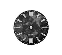 Saharuse 1pc 28.5mm quadrante Sakura Senza lume Rosa Primavera for Movimento NH35 GS MOD Testo Finestra Data 6 SKX007(Black,6o Clock No Logo)