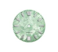 Saharuse 1pc 28.5mm quadrante Sakura Senza lume Rosa Primavera for Movimento NH35 GS MOD Testo Finestra Data 6 SKX007(Light Green,6o Clock No Logo)