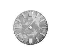 Saharuse 1pc 28.5mm quadrante Sakura Senza lume Rosa Primavera for Movimento NH35 GS MOD Testo Finestra Data 6 SKX007(Grey,6o Clock No Logo)
