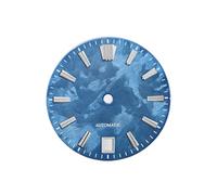 Saharuse 1pc 28.5mm quadrante Sakura Senza lume Rosa Primavera for Movimento NH35 GS MOD Testo Finestra Data 6 SKX007(Blue New,6o Clock No Logo)