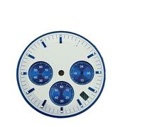 Saharuse 1pc 32,5mm Luminoso quadrante Multi-Potenza Logo lancette elettroniche Adatte for Movimento VK63(1058-11)