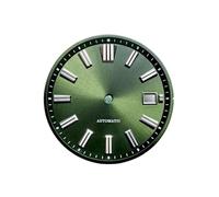 Saharuse 1pc 33.5mm quadrante Struttura in Betulla dell'orologio bambù Senza lume for Movimento NH35 for Cassa da 40mm RM001(Olive Green)