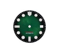 Saharuse 1pc quadrante 28.5mm abbagliante Vento Gradiente nessun Segno di spunta Blu lume Accessori for Orologi NH35 NH36 Movimento SKX007(Gradient Green,with Tick Mark)