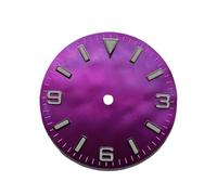 Saharuse 1pc quadrante Bianco Nero Arancione Viola da 28,5 mm for Movimento NH35 nessun Logo Nessuna Finestra della Data Accessori for Orologi(Purple)