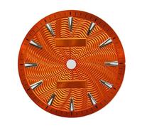 Saharuse Orologio da Uomo con quadrante 1pc 28,5 mm Adatto for Gli Accessori for Il Viso Grana dell'onda del Movimento NH35/NH34/Miyota8215(Orange)