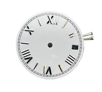 Saharuse Quadrante dell'orologio da 1pc 28,5 mm con Numeri Romani nella Finestra del Calendario for Movimento Meccanico NH35 4R35(White)