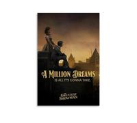 SAHDU I REWNRN 6 poster del film The Greatest Showman, decorazione artistica da parete decorativa vintage su tela per soggiorno e camera da letto, 60 x 90 cm, senza cornice, stile
