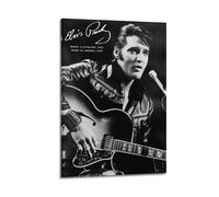 SAHDU I REWNRN Elvis Presley - Poster estetico decorativo da parete su tela, stile vintage, per soggiorno, camera da letto, 30 x 45 cm, con cornice