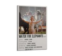 SAHDU I REWNRN Stampa artistica da parete con immagine di film "Water for Elephants", stampa artistica da parete in stile vintage, decorazione artistica da parete per soggiorno, camera da letto, 20 x