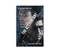 SAHEAWEBWBAE The Accountant - 2 poster, decorazione artistica da parete su tela, stile vintage, per soggiorno, camera da letto, 30 x 45 cm, senza cornice