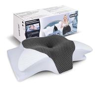 SAHEYER Cuscino cervicale ergonomico, cuscini laterali in schiuma di memoria per il sonno Cuscino ortopedico ergonomico di supporto al collo per migliorare la qualità del sonno, 70X40X15/12CM