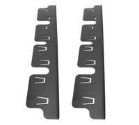 Sahgsa 2 paia di protezioni per focolare regolabile per cucina, colore nero, 35 x 10 cm, per colmare spazi vuoti e banconi