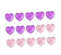 Sahgsa Cubetti di Ghiaccio Riutilizzabili 15 Pezzi in Plastica a Forma di Cuore con Simpatico Cartone Animato per Divertimento con Bevande Fredde (Viola)