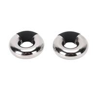 Sahgsa Cuscinetti per gli occhi rinfrescanti riutilizzabili in acciaio inossidabile - 1 paio di maschere per gli occhi neri infrangibili per la cura della pelle e il relax a casa