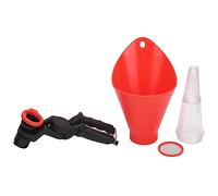 Sahgsa Imbuto di Riempimento Olio per Auto Strumento Efficiente per Versare Senza Gocciolamento per Modello di Auto Universale Rosso+Nero