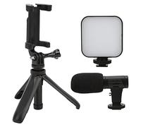 Sahgsa Kit per Microfono Video Portatile per Smartphone con Treppiede Leggero per la Registrazione Video di Vlogger 257g