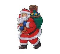 Sahgsa Luci LED Decorative di Babbo Natale per la Decorazione della Finestra di Natale, Alimentate a Batteria con Ventosa, 45 X 24 Cm, Perfette per la Casa e le Feste