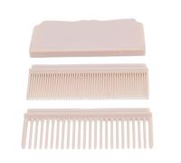 Sahgsa Pettine piatto ad alta temperatura - PPS Carbon raddrizzatore per capelli con denti larghi e fini da agganciare - bianco