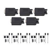 Sahgsa Set Adattatore Maschio DB9 RS232 Preciso con Materiale Durevole per il Collegamento di Vari Dispositivi Seriali, 5 Set per Strumenti Industriali di Macchine per Codici a Barre per Fotocamere di