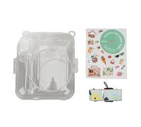 Sahgsa Set di custodie trasparenti per fotocamera istantanea con tracolla e adesivi, protezione rigida per fotocamera 1nstax 12, verde, casual