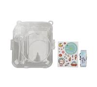 Sahgsa Set di custodie trasparenti per fotocamera istantanea con tracolla e adesivi, protezione rigida per fotocamera 1nstax 12, Blu, casual