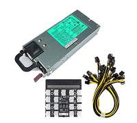 Sahkgye DPS-1200FB Alimentatore PSU da 1200 W + Scheda di Breakout Alimentazione Server + 12 Pezzi Cavi 6 Pin DL580G5 Set Minerario