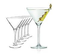 Sahm Bicchieri Martini cocktail vetro 225 ml - Set 6 bicchieri cocktail - Coppa Martini cocktail lavabile in lavastoviglie - Calici cocktail alti