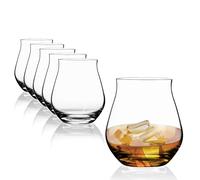 Sahm Set bicchieri grappa - Bicchieri da grappa con stelo da 140 ml - Bicchierini amaro trasparenti ed eleganti - Set 6 bicchieri grappa particolari