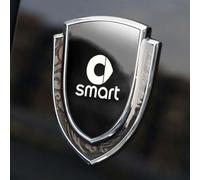 SAHODIYI Auto Stemmi per Smart 451 Brabus Smart 453 Fortwo Forfour #1#3,Tronco Logo 3D Anteriore Posteriore Adesivo Alfabeto Distintivo Sostituire Emblem Sticker Stemmi e Decorazioni per Auto,A
