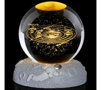 Sahoottie Fermacarte a forma di palla di cristallo del sistema solare meteorite 3D regali per le donne