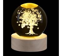 SAHOOTTIE Fermacarte in vetro con sfera di cristallo per albero dei soldi, 60 mm, per attirare la ricchezza degli alberi, ornamento di cristallo per la decorazione dell'ufficio alberi della fortuna