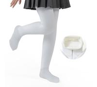 Sahunfri Collant In Pelliccia Per Ragazze In Crescita, Collant Termico Scolastico Per Età Da 3 A 14 Anni (IT, Età, 5 anni, 8 anni, Regular, Standard, Bianco)