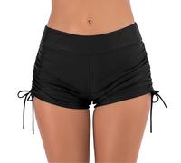 Sahunfri Costume da Bagno a 4 Strati, per Adolescenti, Ragazze e Donne, Altamente Elastico, a Prova di perdite, Adatto per Nuotare, Nero (IT, Testo, S, Regular, Regular, Nero)