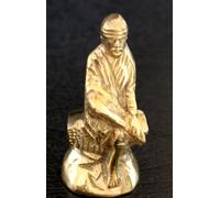 Sai Baba Shirdi Wale Sainath Ottone Statua Indù Dio 175 Gram Antico Saibaba Aum