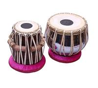 SAI MUSICAL, Basic Tabla - Set di tamburi in acciaio Bayan, con libro, martello, cuscini e coperchio