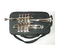 Sai Musical India - Piccolo tromba in nichel argentato con custodia in omaggio+boccaglio