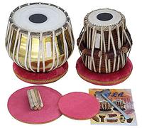 SAI Musical s, Golden Brass Bayan 2.5 Kg, Sheesham Dayan Tabla, Borsa in nylon, Martello, Libro, Cuscini, Copertura