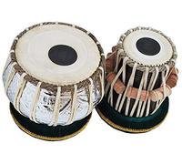 SAI Musical S Tabla Set, 3Kg Designer Chrome Copper Bayan, Sheesham Dayan Tabla, Tamburi Professionali Delhi Tabla, Borsa Imbottita, Libro, Martello, Cuscini & Copertura