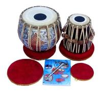 SAI Musical S Tabla - Set di tamburi per concerti, qualità da 4,5 kg, in rame Bayan doppio colore, Sheesham Dayan sintonizzabile a C #, borsa imbottita, libro, martello, cuscini e copertura